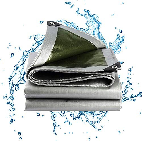 24x30ft/8x10m wasserdichte Plane Abdeckung, Schwer Wasserdicht Schutzplane Zeltplane, Mit Ösen 13.7Mil