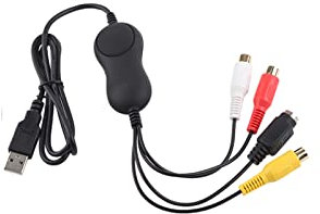 Yctze Videoaufnahmekarte, USB2.0 UVC Analog Video Grabber 720P 30fps, tragbarer Videokonverter für Microsoft/Apple/Android/Linux IO-System