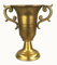 Pokal Amphore Dekovase Vase Blumenvase Antik Metall Vintage Deko Retro Design (LN52-4 Gold)