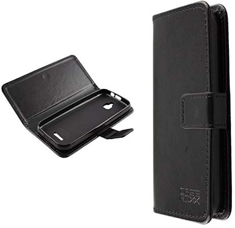 caseroxx Bookstyle Handytasche für Nokia 6300 4G in schwarz – Klapphülle aus Kunstleder mit Kreditkartenfächern, Magnetverschluss, Standfunktion & Rundumschutz für Display und Gehäuse