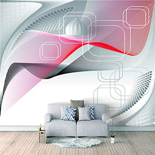 WMHDSJ Photo mural papier peint Gris rouge 300x200 Auto-adhésif Tapisserie Decoration Murale Poster Salon Appartement Photo d'art
