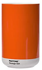 Pantone Porzellan Vase mit Geschenkbox, Jar, dekorative hochwertige Blumenvase, 1 Liter, Orange 021 C