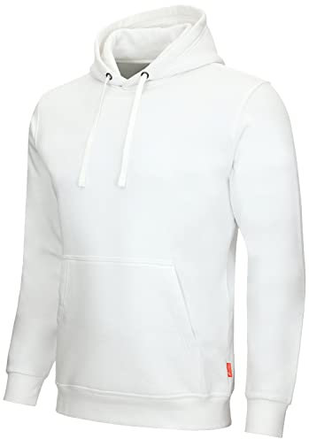 Nitras MOTION TEX LIGHT 7025 Arbeits-Kapuzen-Pullover - Pulli mit Kapuze - Hoodie für die Arbeit - Weiß - L