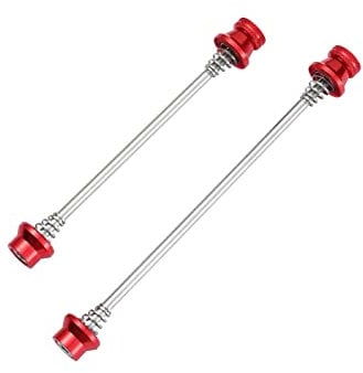 MTB Road Bike Cycling Wheel Hub Non Quick Release Lock Skewers Sets, Hex Locking Skewer M5 Hex Head Anti Theft Secure Lock Skewers (road-red)