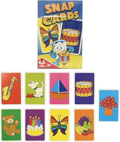 D.A.Y. Republic Pack Of 36 Snap Playing Cards, Cute Design Styles, Matching Pairs Game, Great Memory Boosting Activity and Ideal Screen Free Fun, Also Perfect Size for Travel