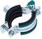 20-23 mm Morsetto per tubi, staffa in metallo con di chiusura rapida, morsetto a due viti con rivestimento in gomma, M8 parete montare, per tubi in acciaio, rame, ghisa e plastica (4 pezi)