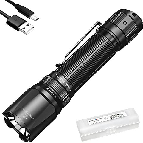 Fenix TK20R v2.0 Wiederaufladbare Taktische Taschenlampe, 3000 Lumen, lange Ausladung mit 5000 mAh Akku und LumenTac-Batterie-Organizer