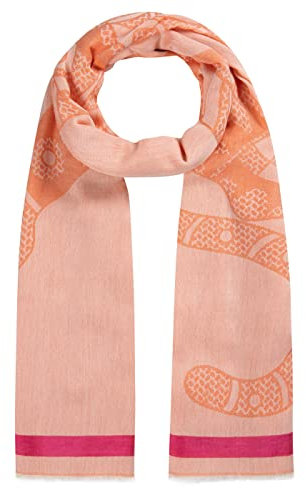 CODELLO Damen Tiger-Schal aus Baumwolle und Modal BEIGE MEDIUM Onesize