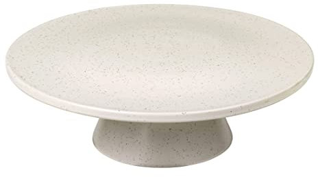 Broste Copenhagen Nordic Vanilla Kuchenplatte aus Keramik in der Farbe Créme gesprenkelt, Maße: 30cm x 30cm x 10cm, 14533471