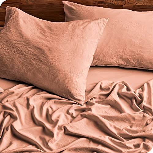 Bare Home Microfibre Pillowcase Set - Standard Size - 2 Pack Pillow Cases - Soft Brushed Microfibre - Pillow Covers (50x75 cm, Sandwashed Dusty Rose)