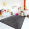 TT Home Teppich Kinderzimmer Waschbar rutschfest Kinderteppich Junge Mädchen Weich Pastell, Farbe:Anthrazit, Größe:160x220 cm