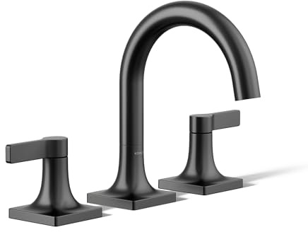 Kohler 28125-4-BL Grifo para Fregadero de baño, Matte Black, 1.2 gpm