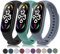 Wanme Cinturino per Xiaomi Smart Mi Band 7, 3Pezzi Silicone Sport Traspirante Cinturini di Ricambio per Xiaomi Mi Band 7,Blu Grigio+Verde Chiaro+Nero