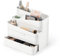 Umbra Glam Kosmetik Organizer, Modulare Aufbewahrungsbox mit 3 Schubladen und entnehmbaren Trennwänden, Weiss