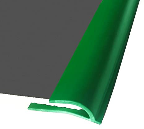 PVC Flexible Edging Trim Strip for Door Floor Mats,Self Adhesive Carpet Threshold Transition Strip for Edge Threshold with a Height Less Than 6mm(Color:Green,Size:Length 5m/196in)
