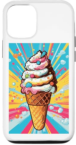 Carcasa para iPhone 14 Helado de gofrera helado helado helado arte pop art vintage retro helado helado