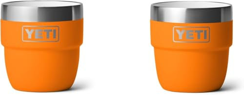 YETI Rambler Espresso Cup, Vacuum Insulated Stainless Steel Stackable Cup, King Crab, 2 Pack 4 oz (118 ml)