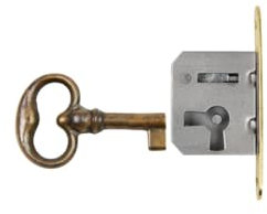 Holzando Möbelschloss Einsteckschloss mit Schlüssel 001200-3011 Links - Dornmaß 15mm - Halmlänge 22mm