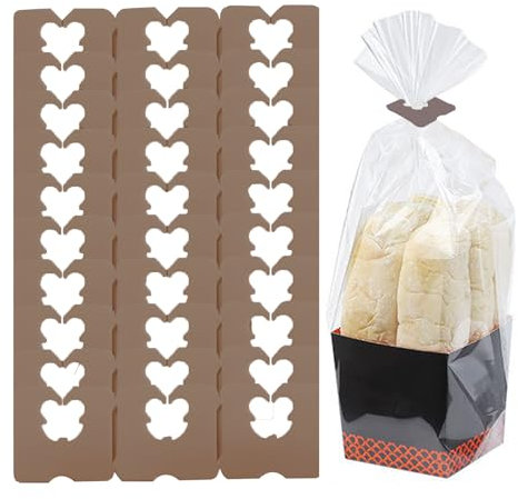 100 Pieces Reusable Plastic Bread Bag Clips Keep Your Food Fresh Longer After Opening 7/8 x 7/8 inches (Brown)
