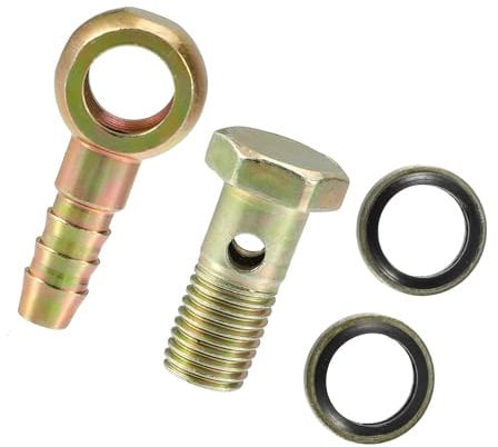 Motoforti Universal Banjo Bolt Washer Kit, Iron Copper, Bronze Tone, 1 Pcs