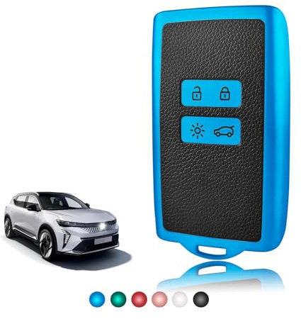 TOOMUME Schlüsselhülle TPU Lederstruktur, Autoschlüssel Hülle Schlüsselcover Passt für Renault Scenic 4 Megane 4 Clio 5 Espace 5 Kadjar Captur Arkana Austral Zoe Dacia Duster Sandero Stepway
