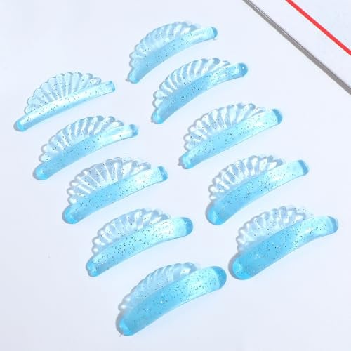 10 pcs Lash Lift Pads 5 Sizes Lash Lift Shields Self-Adhesive No Glue Rods Silicon Soft Eyelash Pads for Shield DIY Use at Home or Salon (with Storage Box)