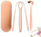 EIH1 3 StückZungenreiniger Zungenschaber Edelstahl Set Roségold Toungescraper für Erwachsene Mundpflege Tongue Scraper Gegen Mundgeruch Zungenbürste Heilt Schlechten Atem(Roségold)