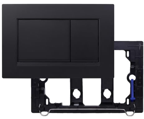 GuiMemi Push Plate Toilet Actuator Plate – Compatible with Geberit Sigma30 & Sigma20 & Sigma01 Frames, UP300, UP320, UP700, UP720 Cisterns – Double Flush Front Panel Replacement (Matte Black).
