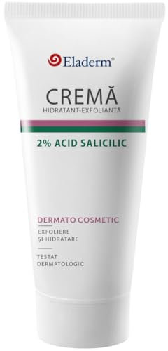 ELADERM Crema Viso e Corpo 100ml con Acido Salicilico, Pelle Grasa con tendenza Acneica, Rimuove Brufoli, Deterge e Purifica i Pori, Pelle Sogetta a Psoriasi, Dermatitis, Riduce Sebo in Eccesso