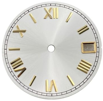 Hyuwdai 1 x NH35 28,5mm Ziffernuhr NH35 Sonnenkornpassendes Zifferblatt NH35 Mod Uhrwerk Datum Fenster Vintage Herrenuhr