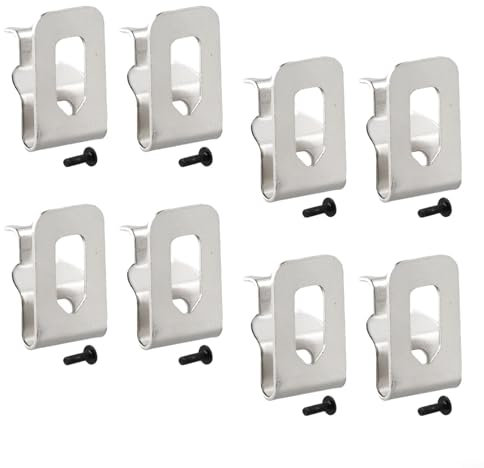Puupaa Ganchos de clip de cinturón para taladro DeWalt 18 V 20 V para N268241 N169778 DCD980 DCD785C2 accesorio de herramienta de acero plateado 45 mm (4 unidades)