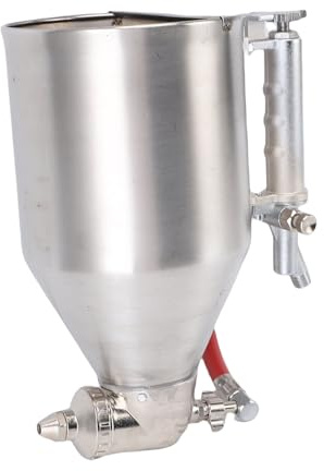 KUIDAMOS Pulverizador de Mortero de Cemento de Acero Inoxidable, Pistola Eficiente de Pintura para Paredes Exteriores para Uso Profesional, 3,5 L para Revestimientos Texturizados