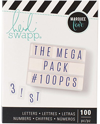 American Crafts 313736 Heidi Swapp 10268595 Schablone zum Leuchtpult 100piece Mega Pack Blau