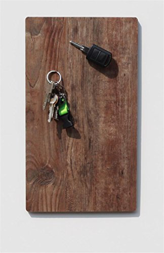 FLUX Objects Magnet-Schlüsselbrett, Schlüsselboard mit Vinyloberfläche in Optik Eiche Whiskey, Größe 40cm x 22,5cm
