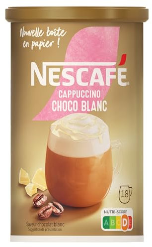 Nescafé Cappuccino Choco Blanc, Café Soluble, Boîte 270g