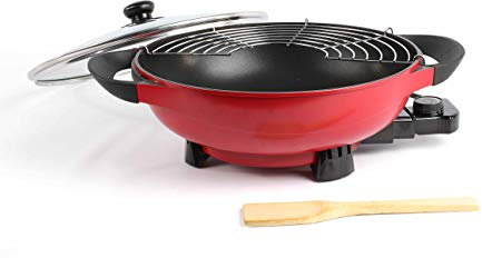 Wok électrique LIVOO - DOC128A - Revetement antiadhésif - Contenance 4 L - Ø 33,5 cm