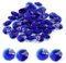 Othmro Cuentas de octágono, 50 piezas de lágrimas de cristal azul, 0.55 pulgadas de bola de cristal para lámpara de araña prismas, colgantes de repuesto, colgantes de lámpara de bricolaje para hacer