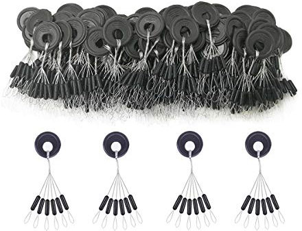 Drchoer Bobber Stoppers for Fishing Line: 150pcs Sinker Float Stops for Bass Fishing - Texas Rig Weight Stoppers Size Medium