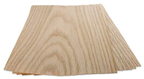 WoodPress® Eichenfurnier – 6 Bögen – DIN A4 (ca. 21 cm x 29 cm) – Furnier für Intarsien, Modellbau und Möbelreparatur