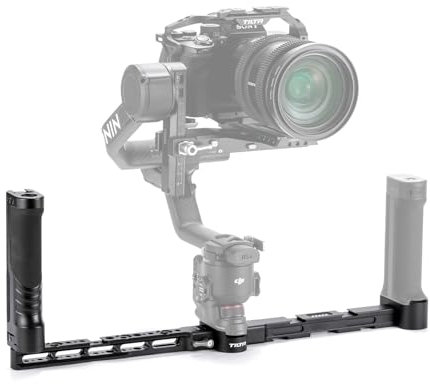 Tilta Staffa di Alimentazione a Doppio Impugnatura Compatibile con DJI RS4/RS4 Pro/RS3/RS3 Pro/RS2, Maniglia Operativa Posteriore Alimentazione Costante Cold Shoe TGA-DHB