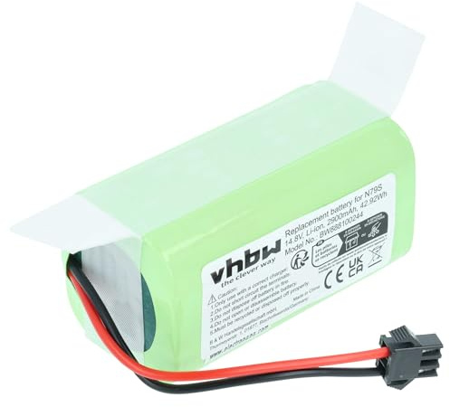 vhbw Batería Compatible con Cecotec Conga Excellence 990 aspiradora | robot de limpieza (2900mAh, 14,8V, Li-Ion)