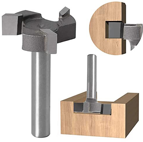 1/4 Zoll Schaft Fräser Kreisel Fräser Holzbearbeitungswerkzeug Holzbearbeitungswerkzeug Spoilboard Fräser zum Glätten der Platte Hobelbit Holzbearbeitungswerkzeug
