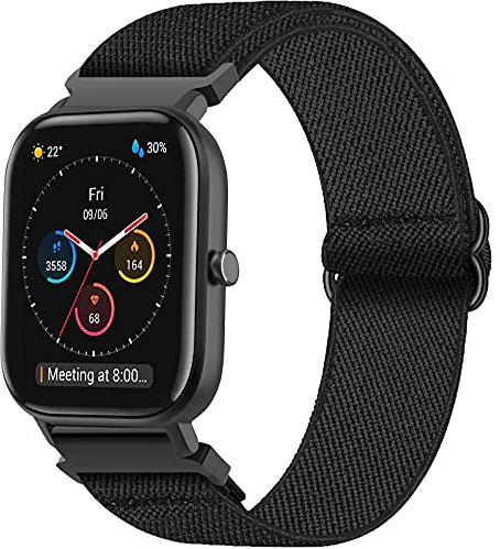 Bracelet pour Amazfit GTS, 20mm Bracelet Sport en Nylon pour Amazfit GTS 2, GTS 2 Mini, GTS 2e, GTS 3, GTS 4, GTS 4 Mini, Amazfit Bip, Bip S, Bip U, Bip U Pro, Bip 3, Bip 3 Pro, Amazfit GTR 42mm