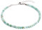 BERGERLIN Amazonit Fußkette türkis - facettiertes, türkises Fußkettchen - Silber - XS-S