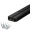 Seiletech.de GARDINENSCHIENE | 400cm | PVC | 1-läufig | schwarz | inkl. Befestigungsmaterial | 4m (2 x 150cm + 100cm + 2 x Verbinder) | Gardinen Schiene Vorhangschienen