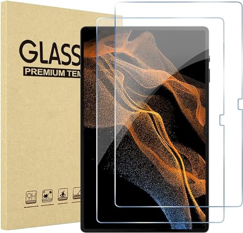 For 12.4 Inch Galaxy Tab S9 Plus (2023), S8 Plus (2022), S7 FE (2021), and Samsung Galaxy S7 Plus (2020) - [2 PACK] Premium Tempered Glass Screen Protector - Ultra-Clear & Scratch-Resistant