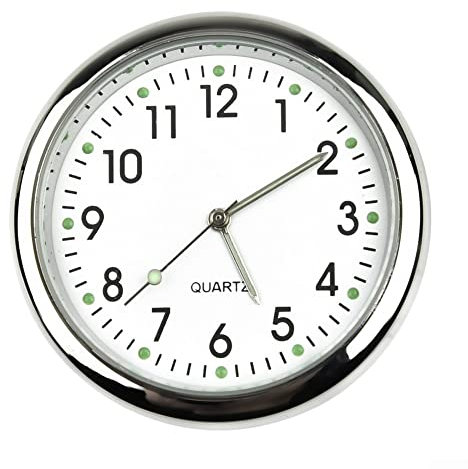 HpLive Aufklebbare Auto Uhr, Auto Leuchtend Quarzuhren Fahrzeug Instrumententafel Uhren Entlüftung Quarz Uhren Rund Analoger Quarz Automobil Uhren für Auto Innendekoration