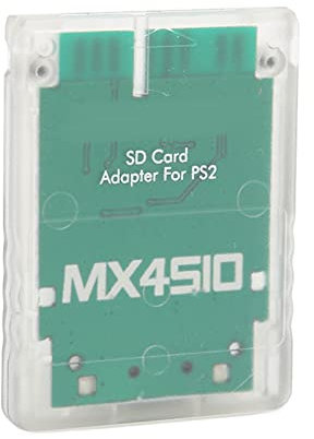 Yunseity MX4SIO SIO2SD TF-Kartenleser-Adapter für PS2, Keine Speicherkarte, Sondern EIN Adapter, Ersatz-Speicherkartenleser-Adapter für PS2(Transparentes Weiß)