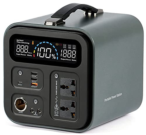 Groupe Électrogène Silencieux 550Wh Générateur Solaire 600W (1000W Crête) avec Prises AC 230V/DC 12V/USB/Type-C Station Energie Portable pour Camping Voyage Camping-Cars Domestique