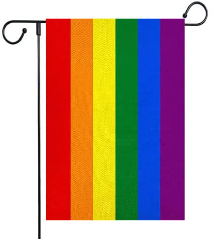 Rainbow Pride Flagge, klein, LGBTQ, Schwule, Lesben, Bisexuell, Pansexuell, Transgender, Gartenflaggen für Rasen-, Hof- und Terrassendekorationen